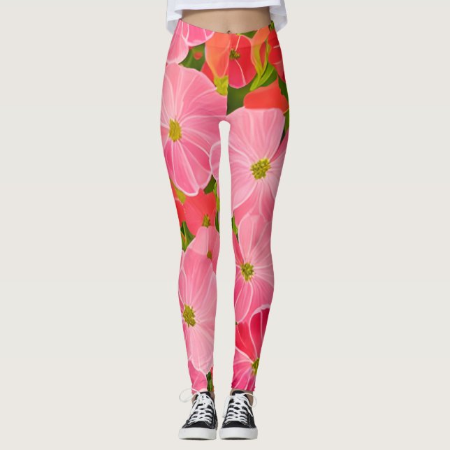 Leggings Geranio - la flor cura el campo aurico (Anverso)