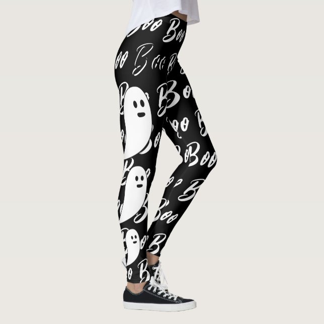 Leggings Ghost Halloween blanco negro boom (Derecha)