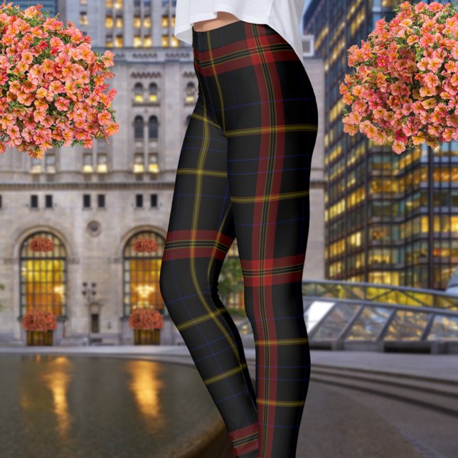 Leggings Gigante amarillo rojo doble tartán tostado (Subido por el creador)