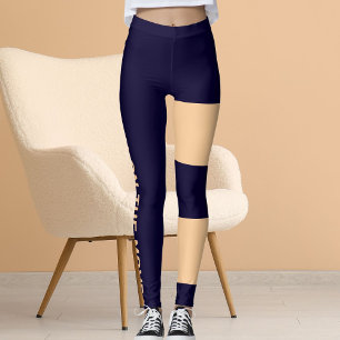 Leggings Gimato azul de la Marina de Peach personalizado ma