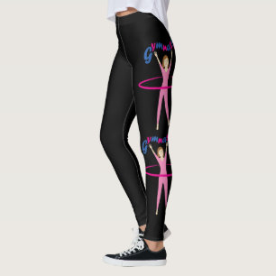 Leggings Gimnasia chica de insinuación de hula rosa Su nomb