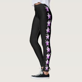 LEGGINGS GIMNASIA PURPLE Y NEGRA