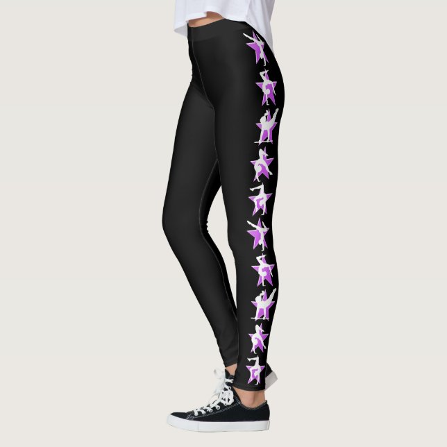 LEGGINGS GIMNASIA PURPLE Y NEGRA (Izquierda)