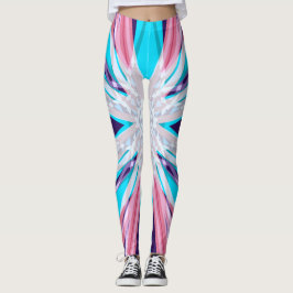 Leggings Gimnasio Blue Purple Pink White Winter Snowflake Y