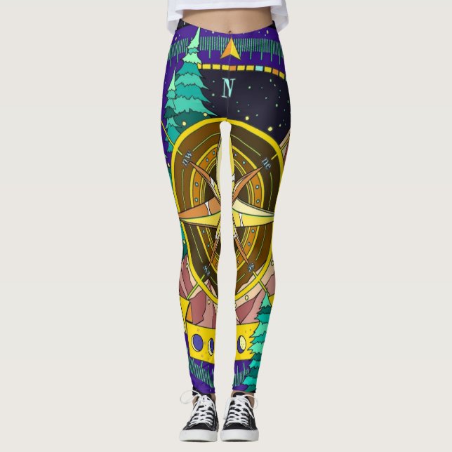 Leggings Gimnasio de brújula (Anverso)