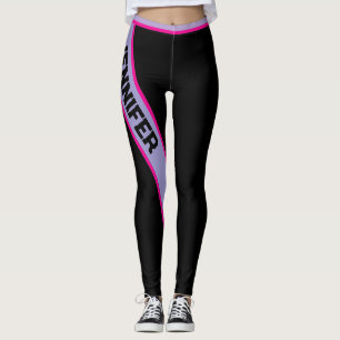 Leggings Gimnasio de ejercicios de DIY con plantilla rosa L