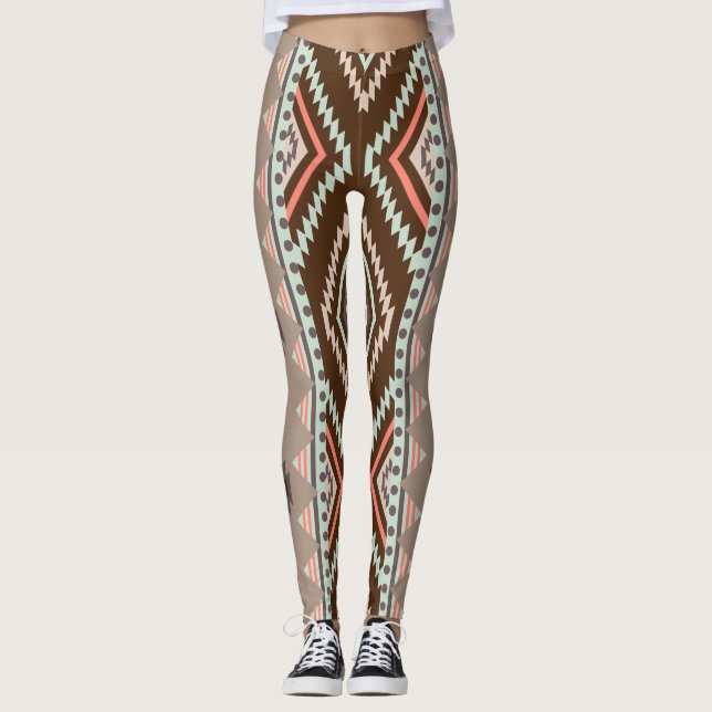 Leggings Gimnasio de entrenamiento Aztec Boho Yoga Pants pa (Anverso)