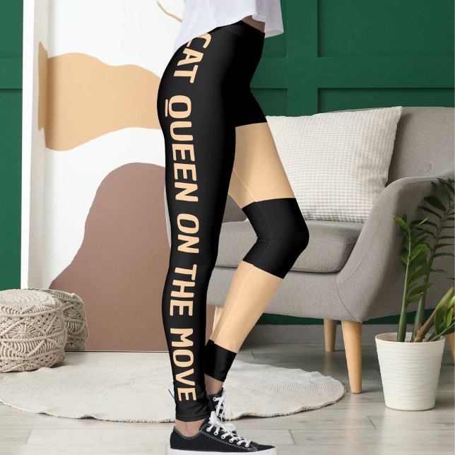 Leggings Gimnasio de gato negro de la marina personalizada (Subido por el creador)