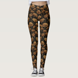 Leggings Gimnasio de Oro Encanto de Clavel Rosa Dama de Hon