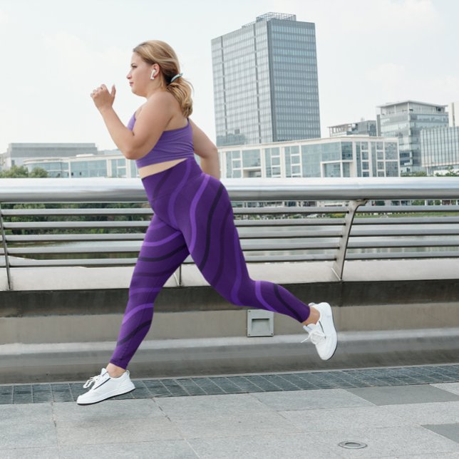 Leggings Gimnasio de yoga de banda púrpura suave mujeres de (Subido por el creador)