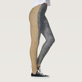 Leggings gimnasio moderno abstracto ocre gris del deporte