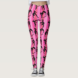 LEGGINGS GIMNASTICAS DE ESTRELLA SUPER PINK STRIPED
