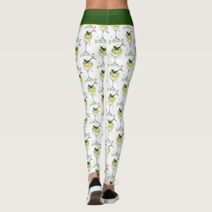Leggings Gin Lover Cocktail Glass Elegante Blanco