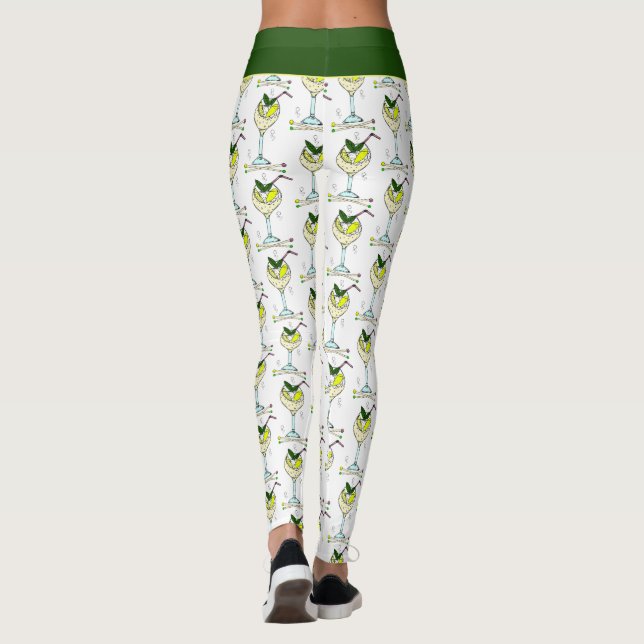 Leggings Gin Lover Cocktail Glass Elegante Blanco (Reverso)