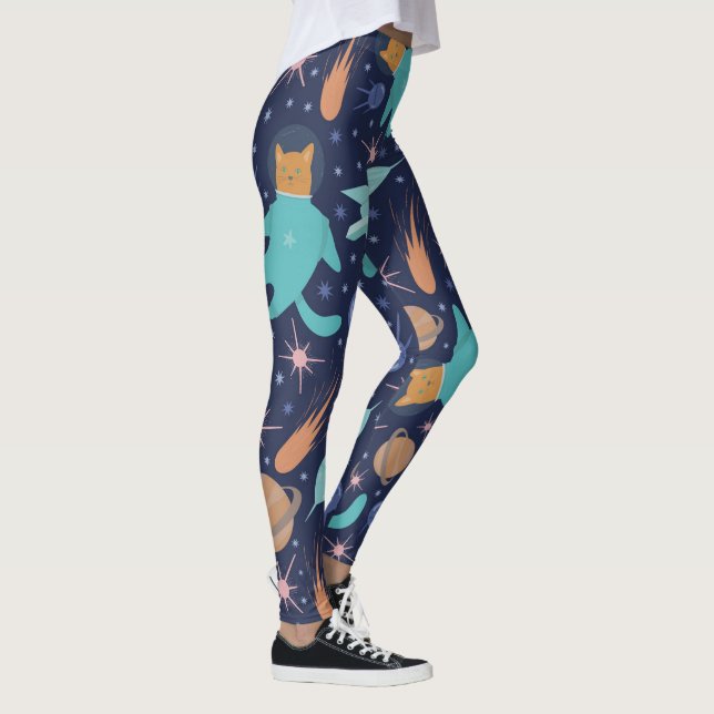 Leggings Ginger cat en la aventura de la galaxia espacial (Derecha)