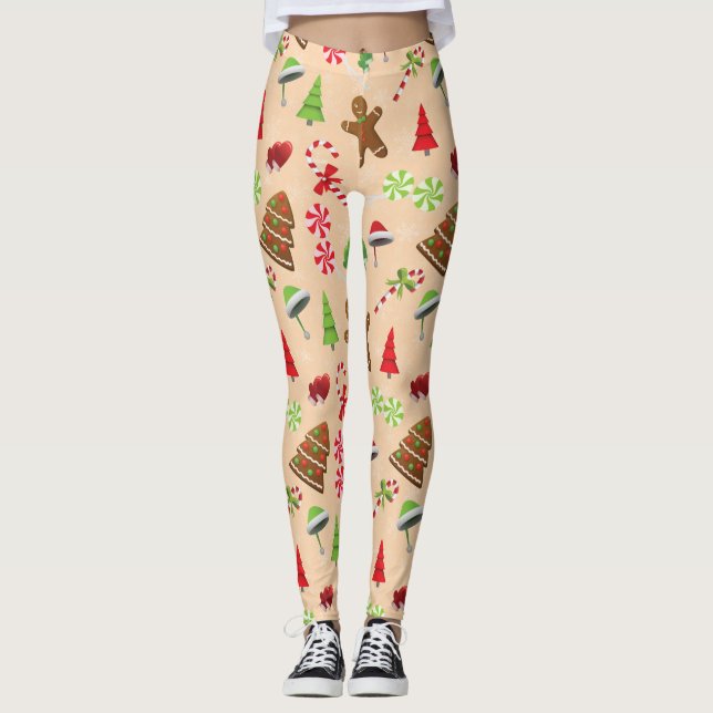 Leggings Gingerbread Man, Candy y Sata (Anverso)