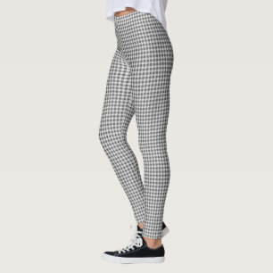 Leggings Gingham blanco y gris