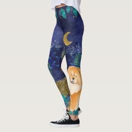 Leggings GINKGO cerdas celestiales de la vaca roja del océa