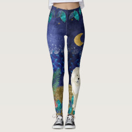 Leggings GINKGO crema de vaca leggantas celestiales oceánic
