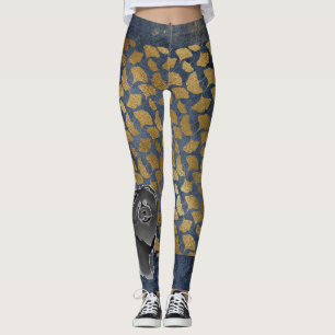 Leggings ¡GINKGO las POLAINAS negras del perro chino!!!