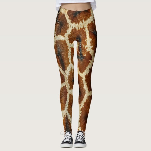 Leggings Girafa moderna Impresión marrón (Anverso)