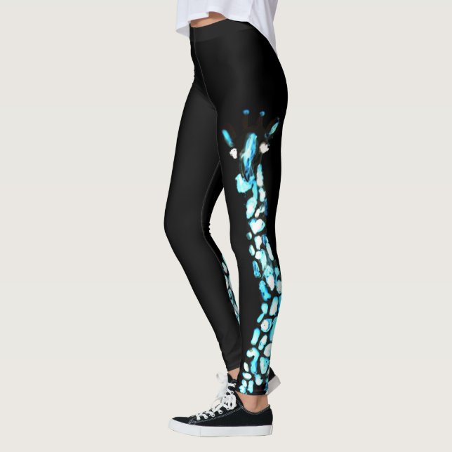 Leggings Giraffe Art Funny Wild Animal (Izquierda)