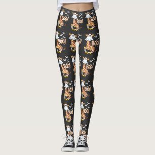 Leggings Giraffe Boo Halloween Disfraz Divertido dulce Boo