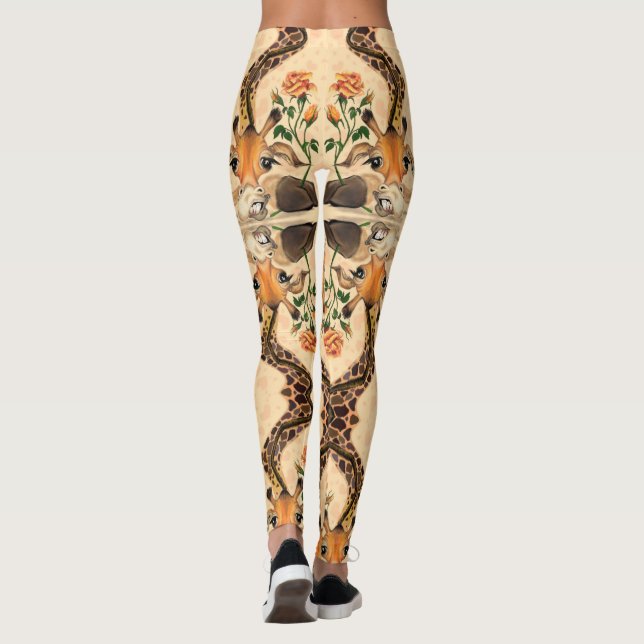 Leggings Giraffe romántica - Caballero - Gracioso - (Reverso)