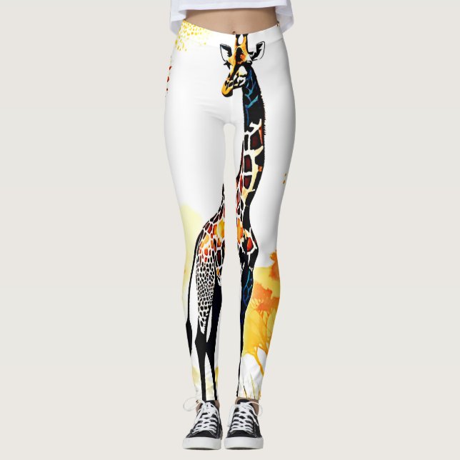 Leggings Giraffe Savannah Art (Anverso)