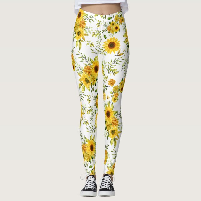 Leggings Girasol Acuarela 8 (Anverso)