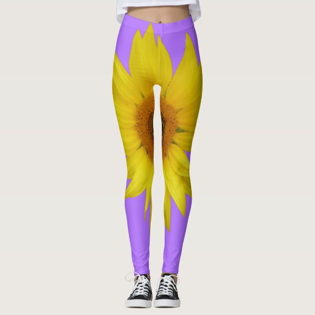 Leggings Girasol en morado (Anverso)