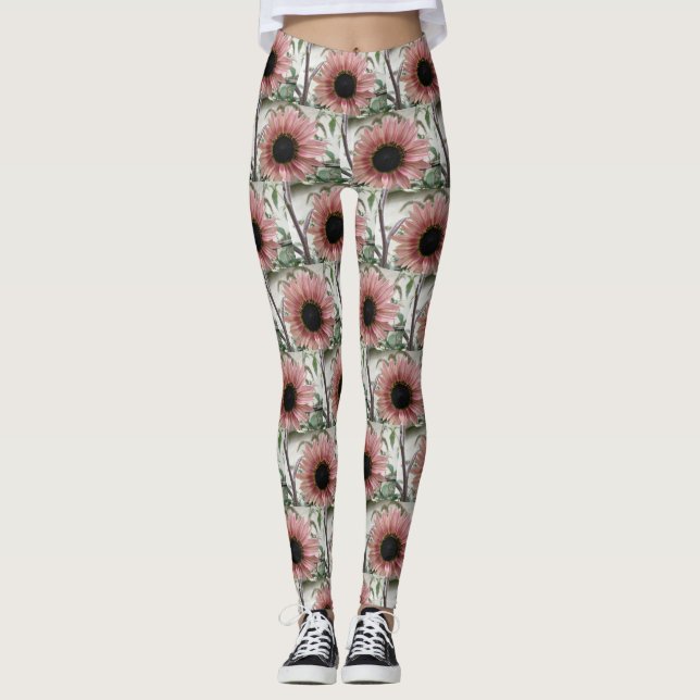 Leggings Girasol rosa pálido (Anverso)