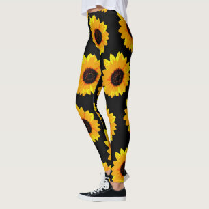 Leggings Girasoles pintados con óleo amarillo