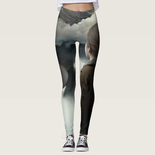Leggings Girl with clouds (Anverso)
