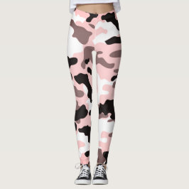 Leggings Girly en la moda Ejército Blanco y Negro