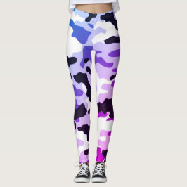 Leggings Girly en la moda Purple Blue Black & White Army