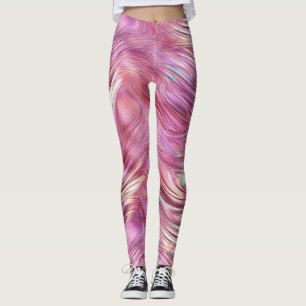 Leggings Girly Pink Pearl Rosa Gold Glam