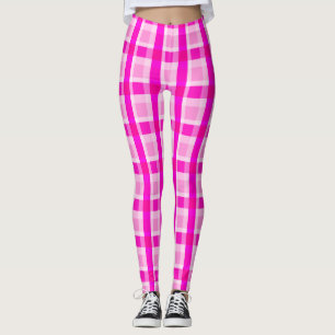 Leggings Girly Pink Plaid