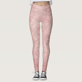 Leggings Girly Rosa Gold Sparkle Glam