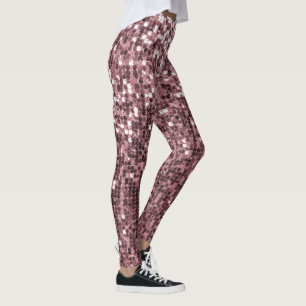 Leggings Girly Rosa Gold Sparkly Pink Purpurina Sequin