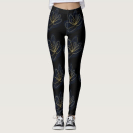Leggings Girly Rubor Rosa Oro Negro Ombre Purpurina Sparkle
