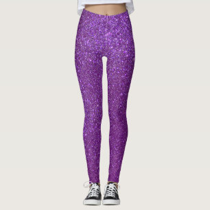 Leggings Girly Sparkly Royal Purple Purpurina