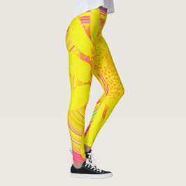 Leggings Giro amarillo en un giro psicodélico