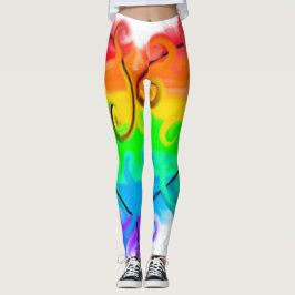 Leggings Giro de mármol arco iris