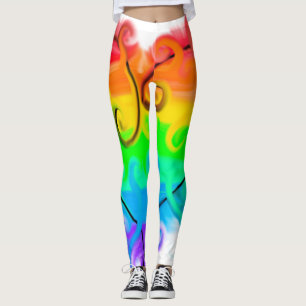 Leggings Giro de mármol arco iris