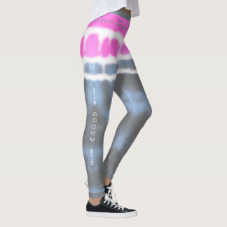 Leggings Giro de tinte rosa blanco y azul en el estilo