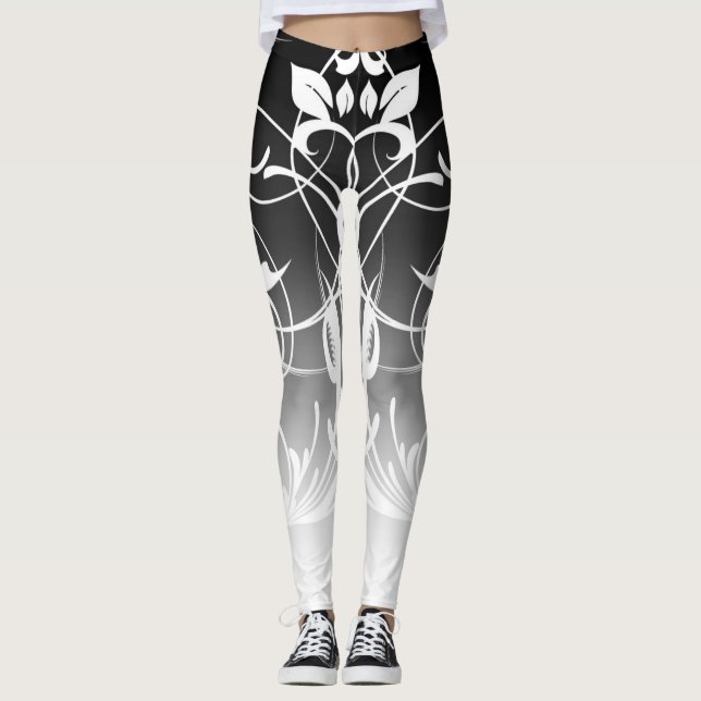Leggings Giro negro y blanco (Anverso)
