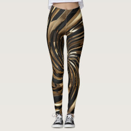 Leggings Giro negro y dorado