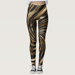 Leggings Giro negro y dorado