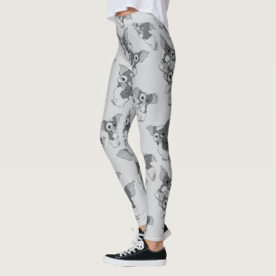Leggings Gizmo Patrón blanco y negro